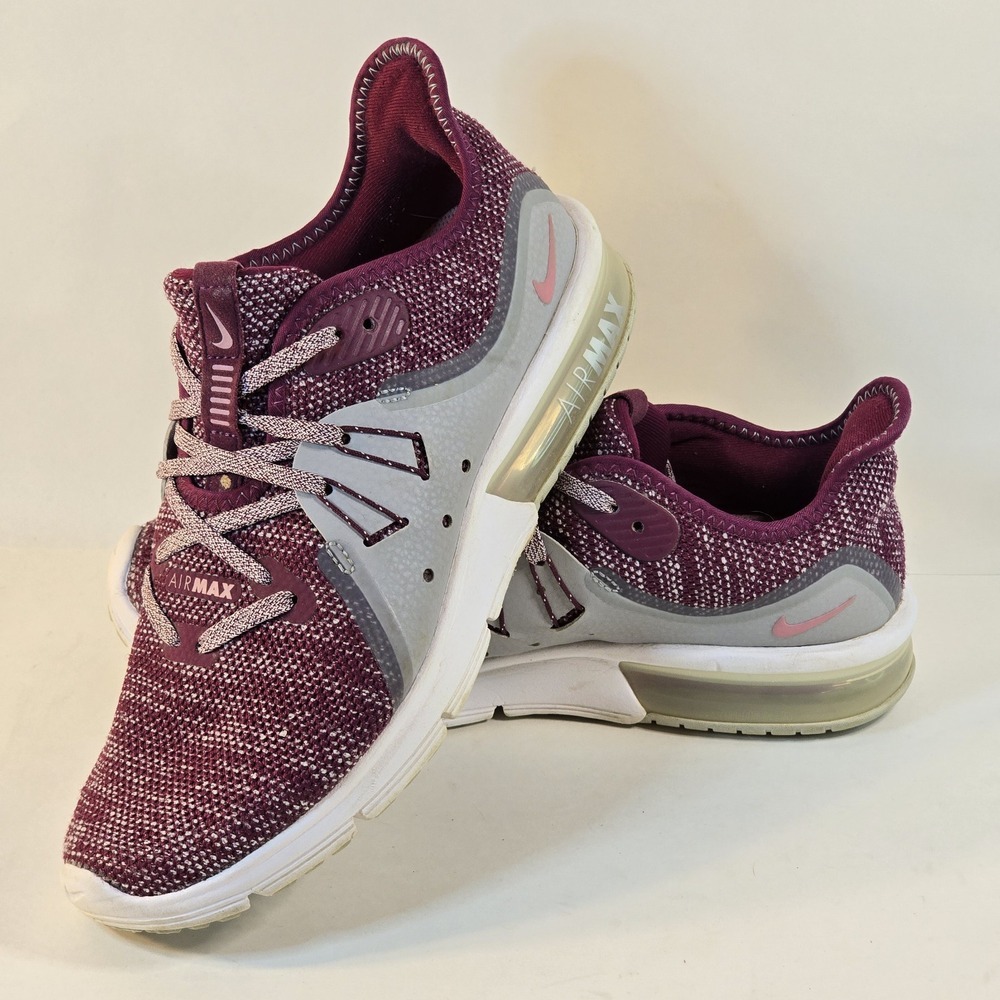 Nike Air Max Women's Athletic Shoes Burgundy Pink